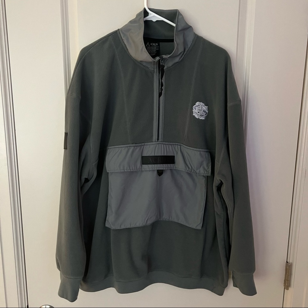 Acrux mens long sleeve 1/4 zip fleece pullover sweatshirt | size 2XL
